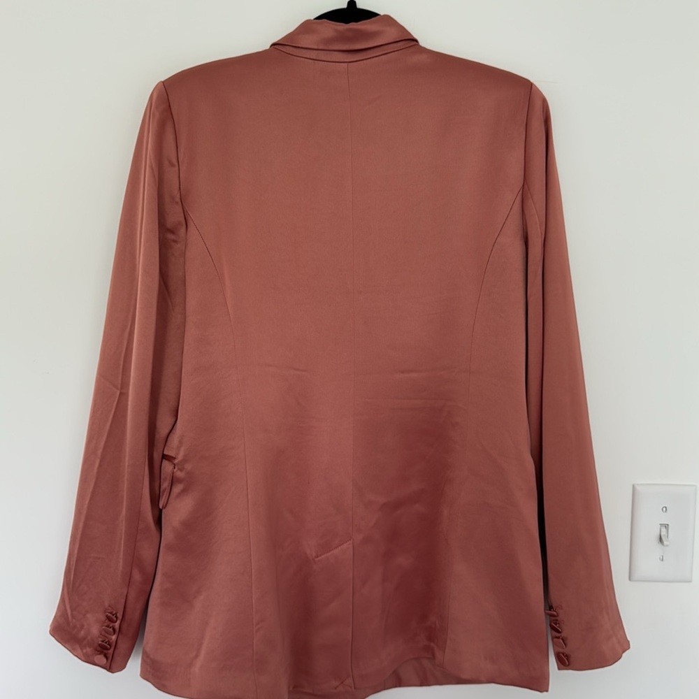 House of Harlow Satin Acetate Blazer - Size M - Picture 5 of 7